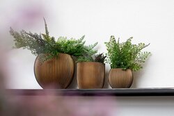 Capi Europe bloempot bol groove goud h21xb24 Ø21 cm - afbeelding 3