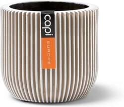 Capi Europe bloempot bol groove ivoor h8xb9 Ø7 cm - afbeelding 1