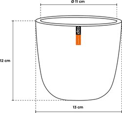 Capi Europe bloempot bol groove kunstgras groen H12xB13 Ø11 cm - afbeelding 3