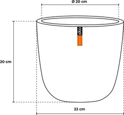 Capi europe bloempot bol groove kunstgras groen H20xB22 Ø20 cm - afbeelding 3