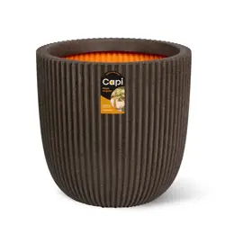 Capi Pot bol groove nl d43h41cm donkerbruin
