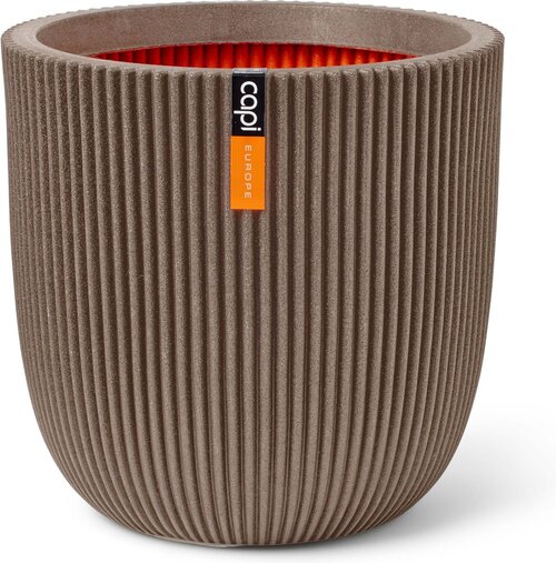 Capi Europe bloempot bol groove nl warm taupe h35xb35 Ø 29-30cm - afbeelding 1