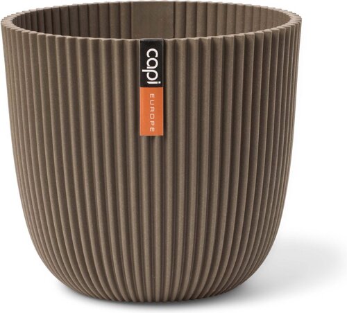 Capi Europe bloempot bol groove nl warm taupe h52xb54 Ø 46 cm - afbeelding 1