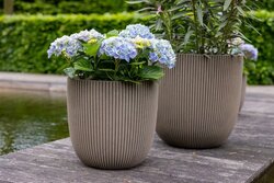 Capi Europe bloempot bol groove nl warm taupe h52xb54 Ø 46 cm - afbeelding 2