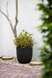 Capi Europe bloempot bol groove nl zwart h41xb43 Ø37 cm - afbeelding 3