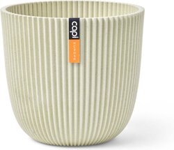 Capi Europe bloempot bol groove zaagsel biege H12xB13 Ø11 cm - afbeelding 1
