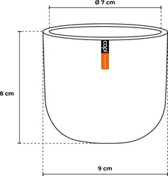 Capi Europe bloemPot bol rib goud h8xb9 Ø7,5 cm - afbeelding 4