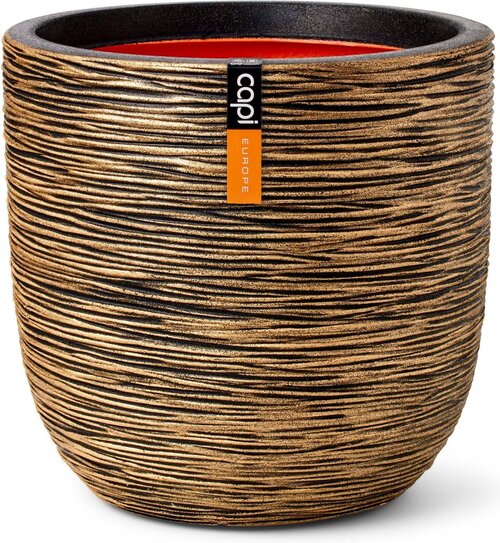 Capi Europe bloempot bol Rib NL goud h34xb35 Ø 30 cm - afbeelding 1