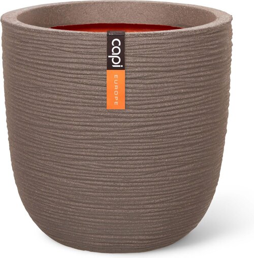 Capi Europe bloempot bol Rib NL warm taupe h52xb54 Ø 48 cm - afbeelding 1