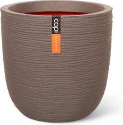 Capi Europe bloempot bol Rib NL warm taupe h52xb54 Ø 48 cm - afbeelding 1