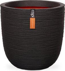 Capi Europe bloempot bol Rib NL zwart h34xb35 Ø 30 cm - afbeelding 1