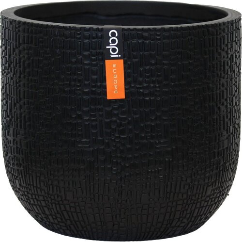 Capi Europe bloempot bol skin zwart h8xb9 Ø7 cm - afbeelding 1
