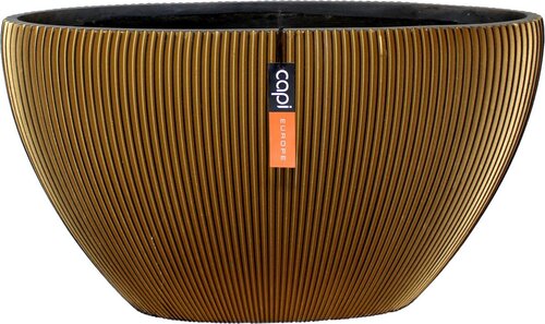 Capi Europe bloemPot ovaal groove goud h34xb14xl59