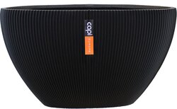 Capi Europe bloemPot ovaal groove zwart h34xb14xl59