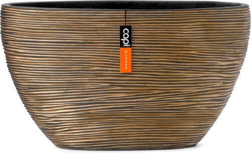 Capi Europe bloemPot ovaal rib goud h34xb14xl59  - afbeelding 1