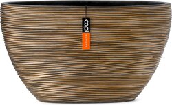 Capi Europe bloemPot ovaal rib goud h34xb14xl59 - afbeelding 1