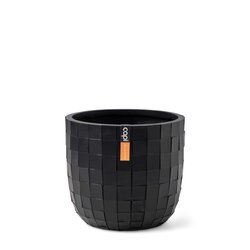 CAPI POT Planter ball Blocks 14x13 black