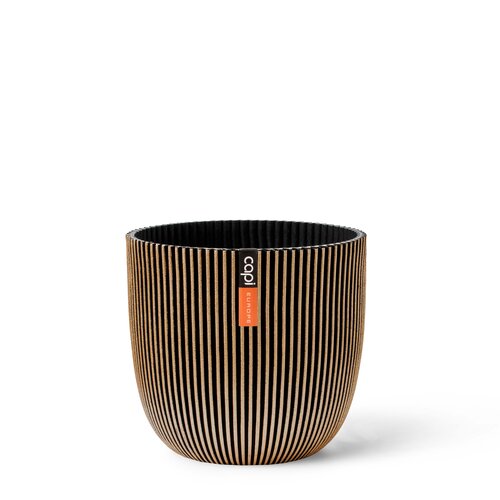 CAPI POT Planter Ball Groove 25x23 black gold