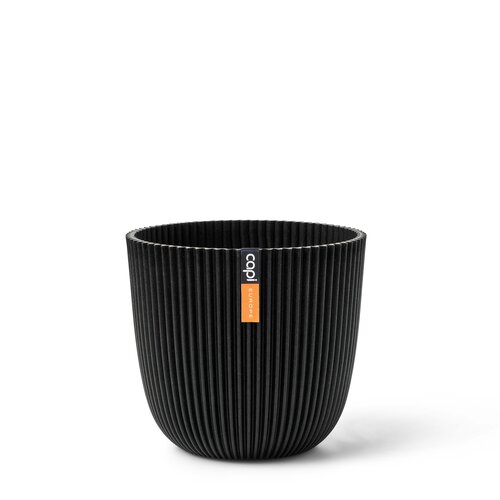 CAPI POT Planter Ball Groove 29,5x27 textile black