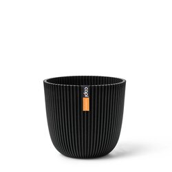 CAPI POT Planter Ball Groove 29,5x27 textile black