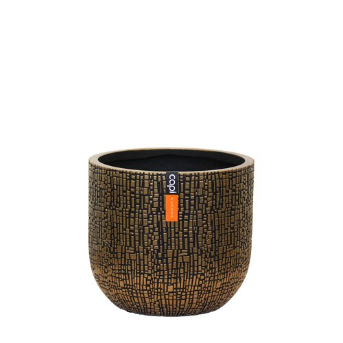 CAPI POT Planter ball Skin 24 x 21 black gold