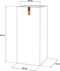 Capi Europe bloemPot rechthoek Smooth NL zwart h79xb36xl36 - afbeelding 4