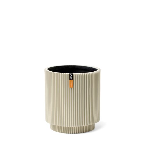 CAPI POT Vase cylinder Groove 19x21 beige
