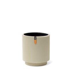 CAPI POT Vase cylinder Groove 19x21 beige