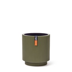 CAPI POT Vase cylinder Groove 23x25 green