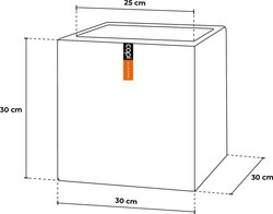 Capi Europe bloemPot vierkant Smooth NL zwart h30xb30xl30 - afbeelding 4