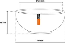 Capi Europe Schaal groove goud h15xb40 Ø35 cm - afbeelding 3