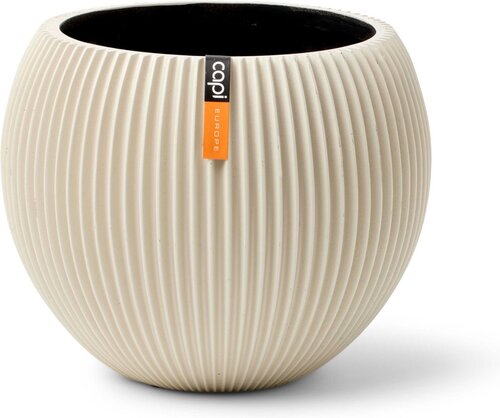 Capi Europe Vaas bol groove colours beige h10x12 Ø8,5 cm - afbeelding 1