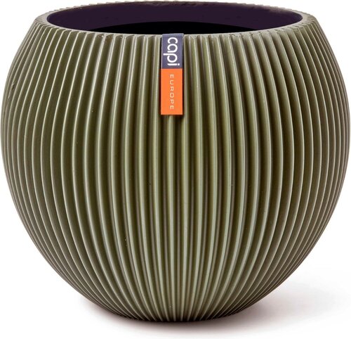 Capi Europe Vaas bol groove colours groen h15xb18 Ø11,5-12 cm - afbeelding 1