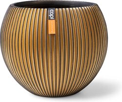 Capi Europe Vaas bol groove goud h15xb18 Ø11,5-12 cm - afbeelding 1
