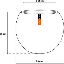 Capi Europe Vaas bol groove goud h26xb29 Ø21,5 cm - afbeelding 4