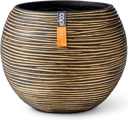 Capi Europe Vaas bol rib goud h10x12 Ø8,5 cm  - afbeelding 1