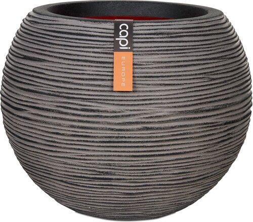 Capi Europe Vaas bol Rib NL antraciet h32xb40 Ø 24-25 cm - afbeelding 1