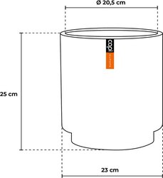 Capi Europe Vaas cilinder groove goud h25xb23 Ø20 cm - afbeelding 4