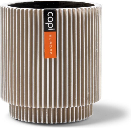 Capi europe Vaas cilinder Groove ivoor h12xb11 Ø9,5 cm - afbeelding 1