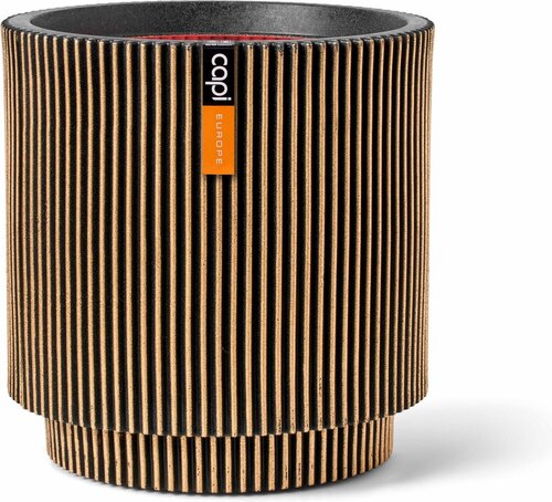 Capi Europe vaas cilinder groove nl goud h46xb44 Ø41 cm - afbeelding 1