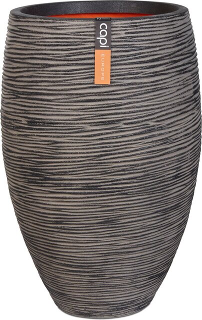Capi Europe Vaas elegant deluxe Rib NL antraciet h60xb40 Ø 32-34 cm - afbeelding 1