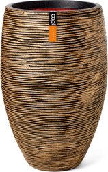 Capi Europe Vaas elegant deluxe Rib NL goud h60xb40 Ø 32-34 cm - afbeelding 1