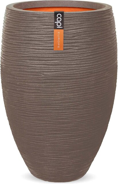 Capi Europe Vaas elegant deluxe Rib NL warm taupe h60xb40 Ø 32-34 cm - afbeelding 1