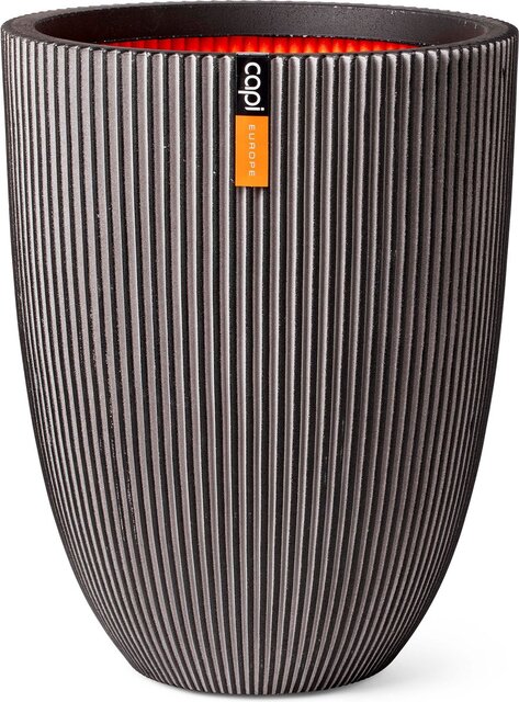Capi Europe vaas elegant laag groove nl antraciet h58xb46 Ø 41-42 cm - afbeelding 1