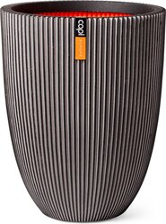 Capi Europe vaas elegant laag groove nl antraciet h58xb46 Ø 41-42 cm - afbeelding 1