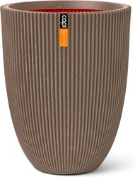 Capi Europe vaas elegant laag groove nl warm taupe h58xb46 Ø 41-42 cm - afbeelding 1