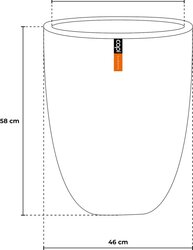 Capi Europe vaas elegant laag groove nl zwart h58xb46 Ø 41-42 cm - afbeelding 5