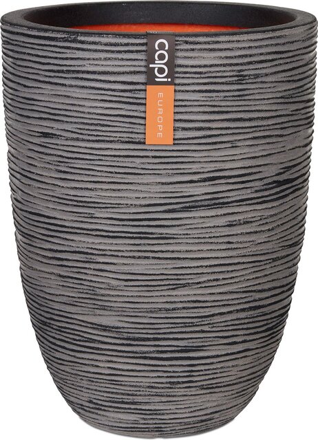 Capi Europe Vaas elegant laag Rib NL antraciet h58xb46 Ø 40-41 cm - afbeelding 1