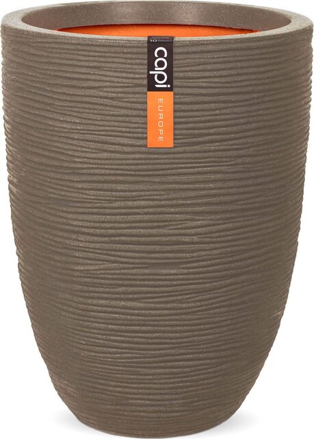 Capi Europe Vaas elegant laag rib nl warm taupe h46xb34 Ø 29 cm - afbeelding 1