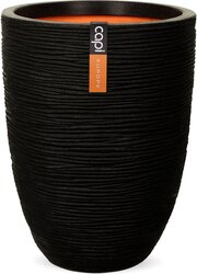 Capi europe Vaas elegant laag Rib NL zwart h58xb46 Ø 40-41 cm - afbeelding 1